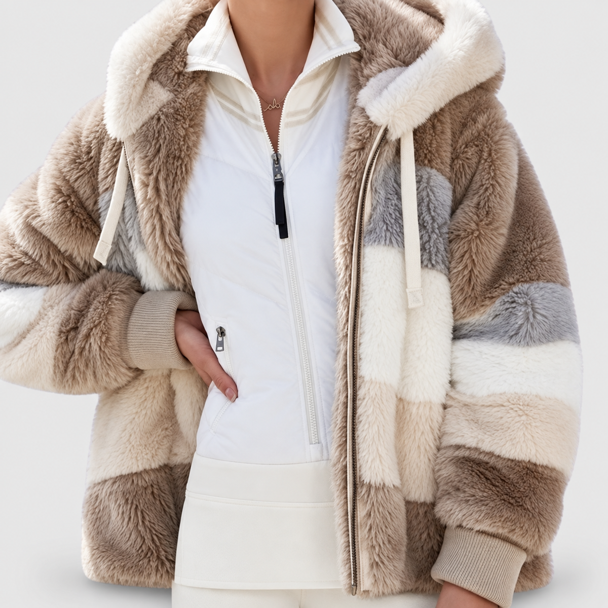 Jana | Women’s Hooded Zip-Up Winter Jacket — product detail 14