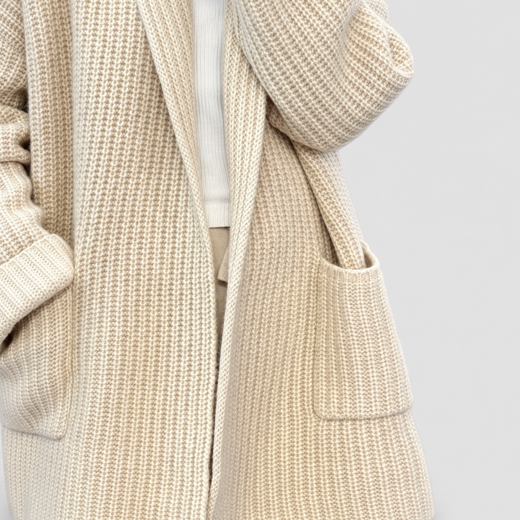 Jessalyn | Women’s Oversized Open-Front Wool Cardigan — product detail 4