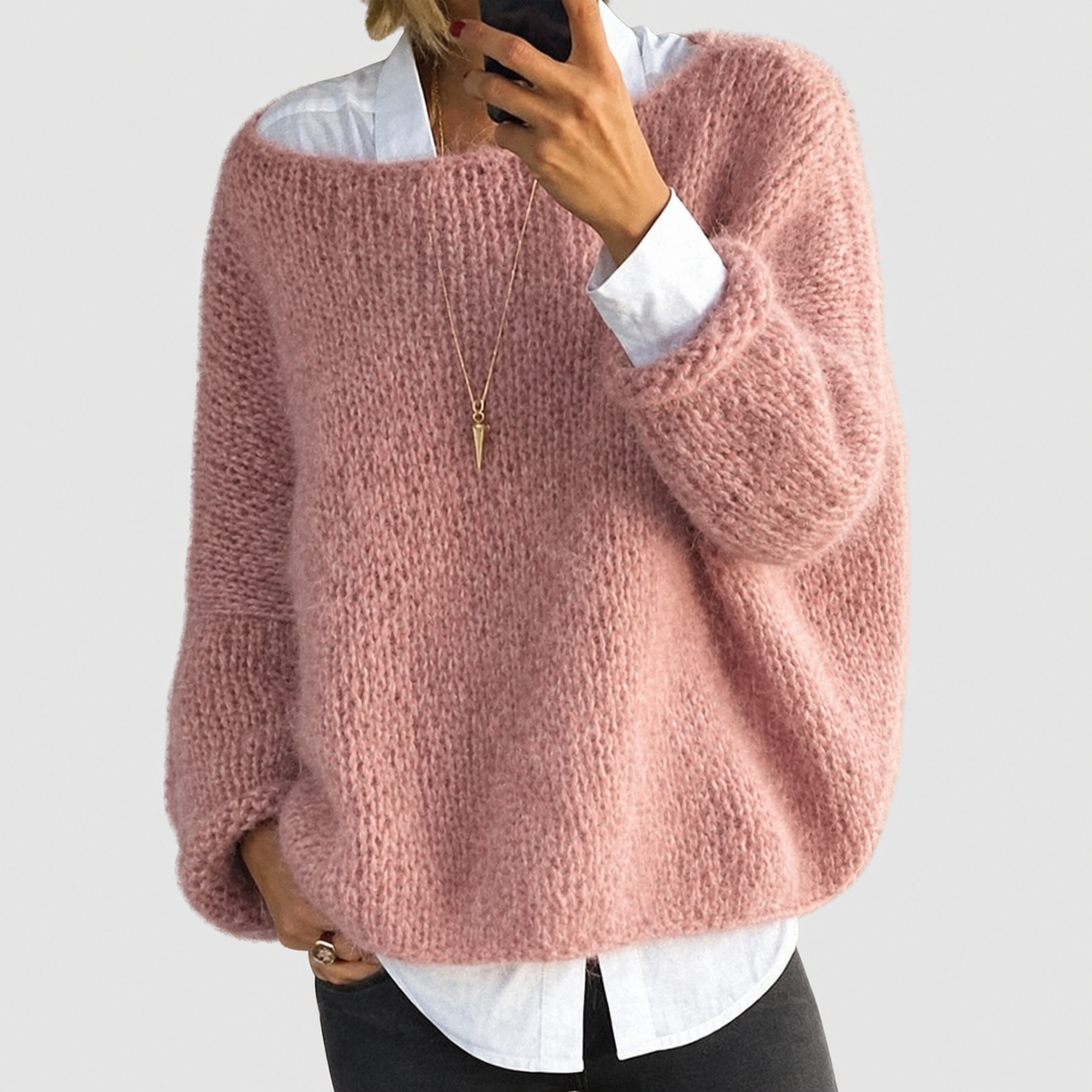 Jessamy | Women’s Oversized Dropped-Shoulder Sweater — product detail 4