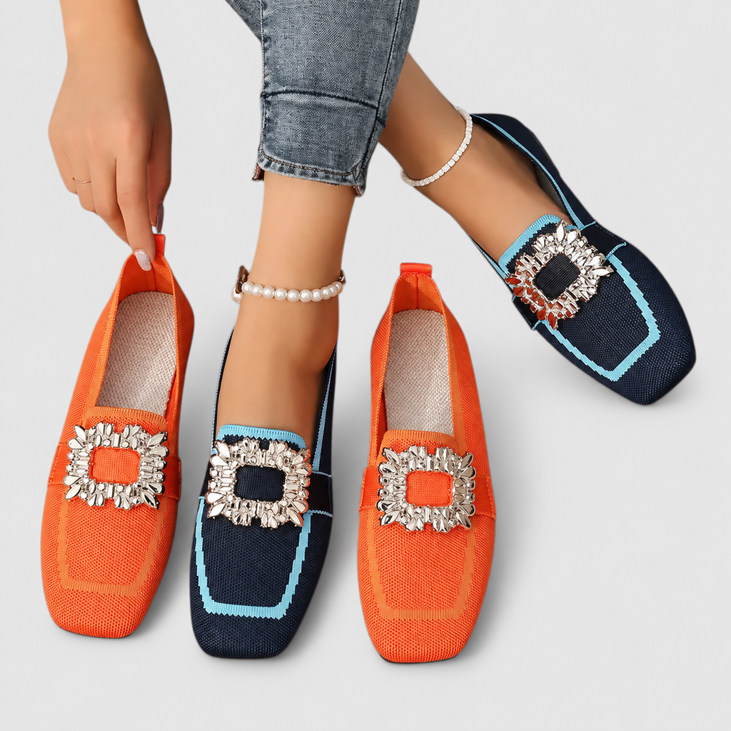Joelle | Women’s Square-Toe Buckle-Detail Loafers — product detail 2