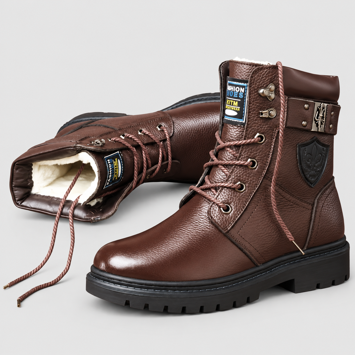Jory | Men’s Lined Lace-Up Winter Boots — product detail 3