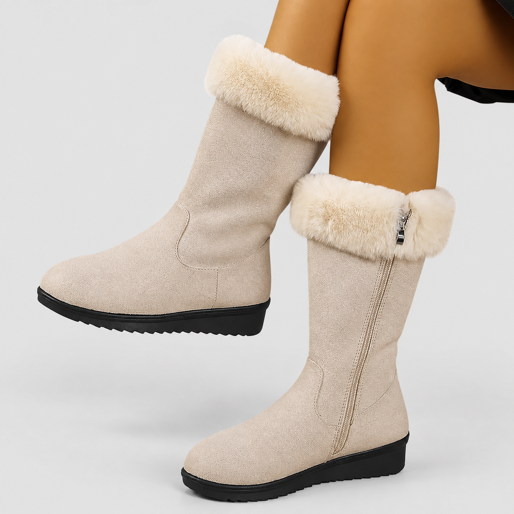 June | Women’s Lined Winter Boots with Side Zip — product detail 3
