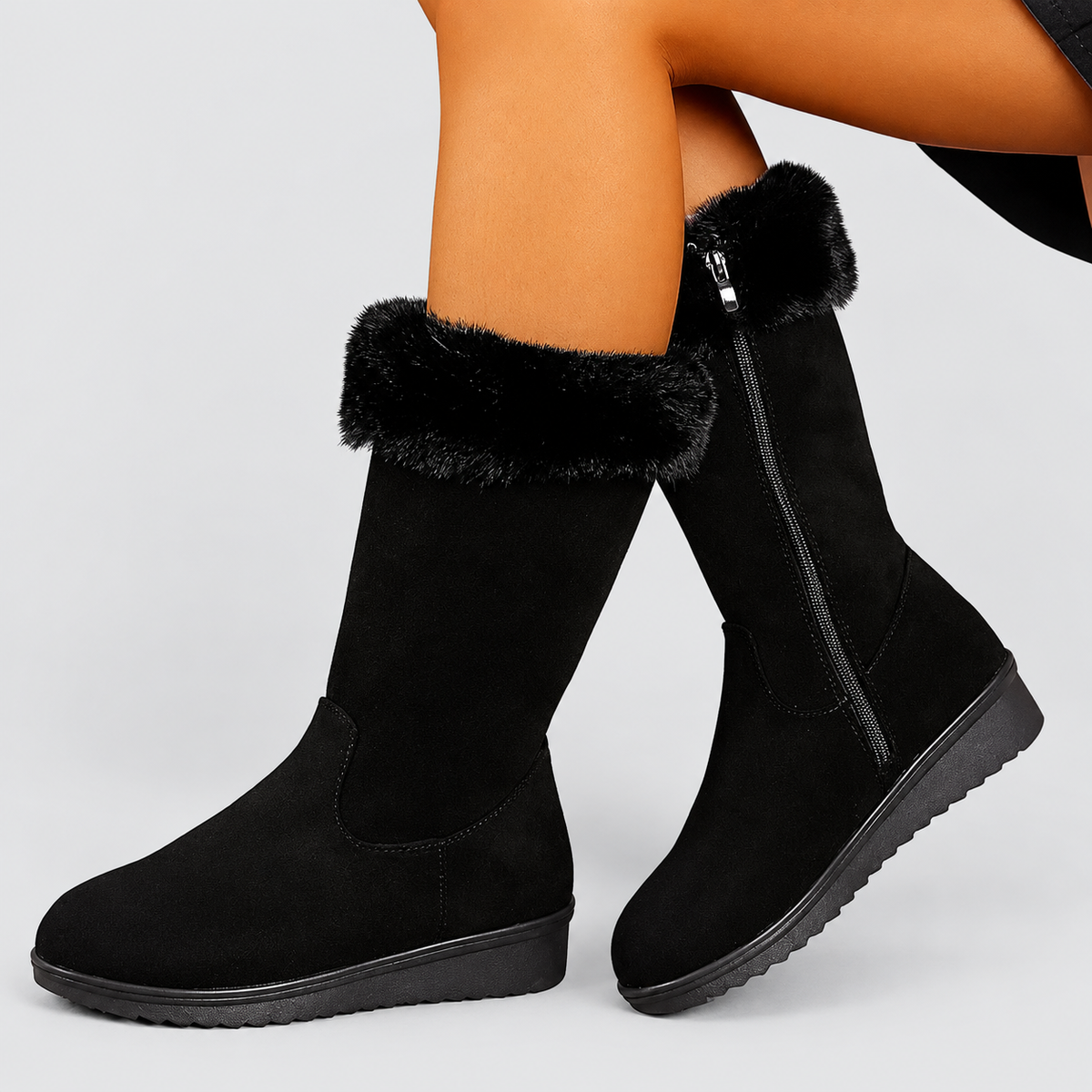 June | Women’s Lined Winter Boots with Side Zip — product detail 5