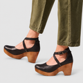 Kalina | Women’s Mary Jane Ankle-Strap Block-Heel Shoes — Black