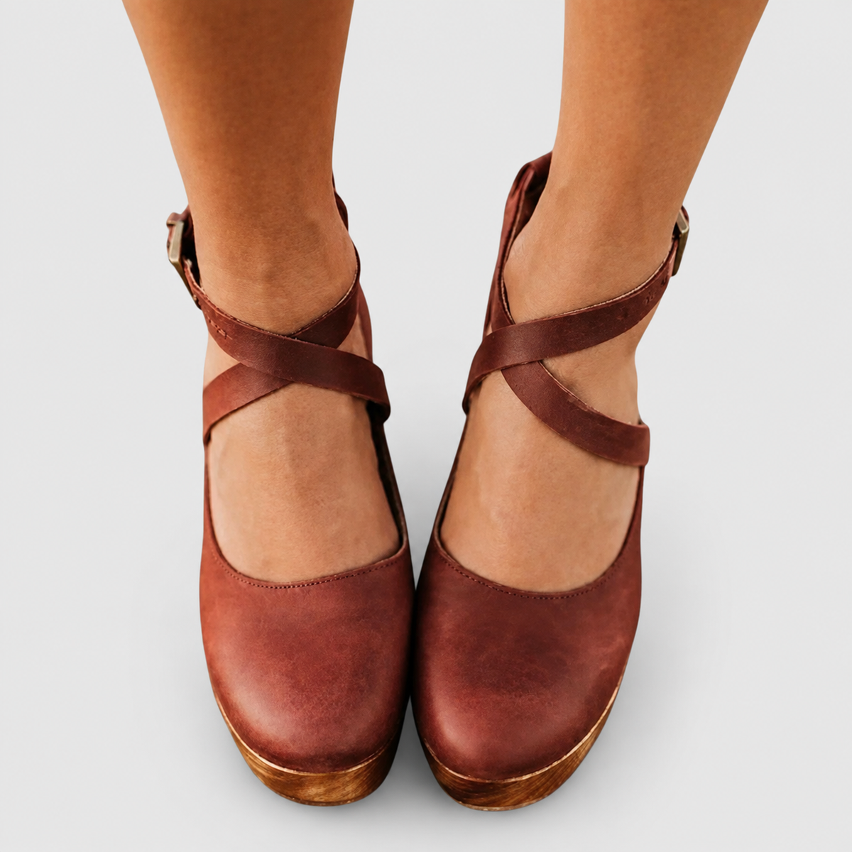 Kalina | Women’s Mary Jane Ankle-Strap Block-Heel Shoes — Brown