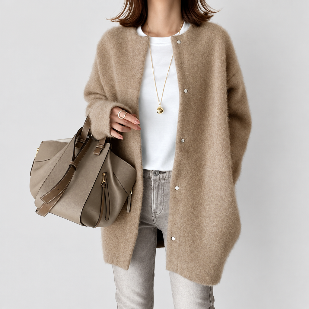 Kerensa-Rose | Women’s Relaxed-Fit Coat — Khaki