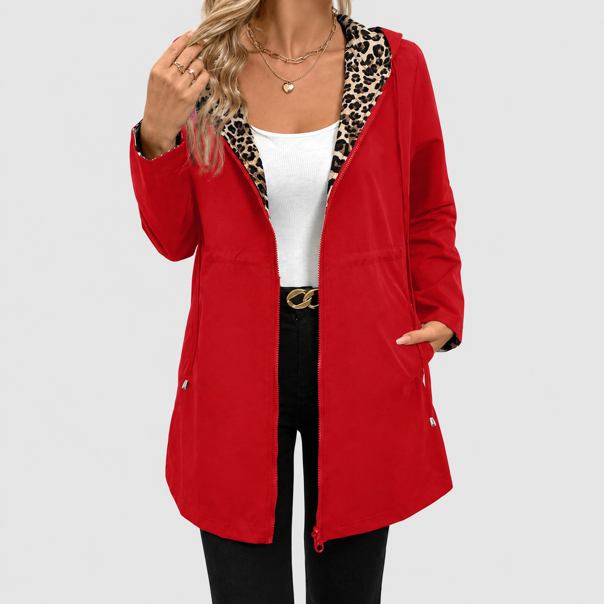 Keziah | Women’s Reversible Printed Hooded Coat — product detail 7
