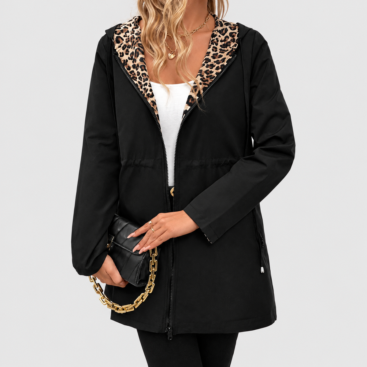 Keziah | Women’s Reversible Printed Hooded Coat — product detail 14