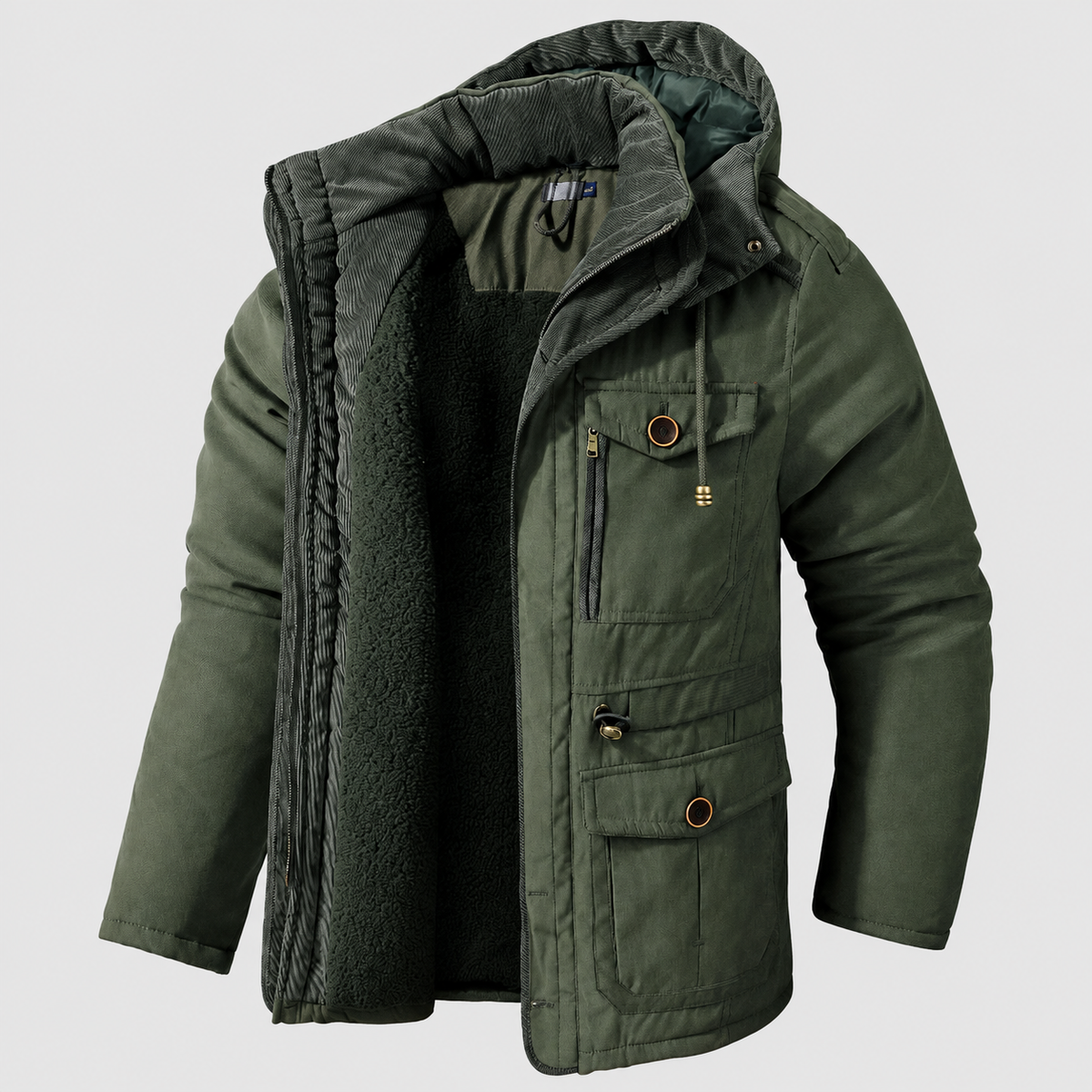 Lachlan | Men’s Hooded Winter Jacket — Green