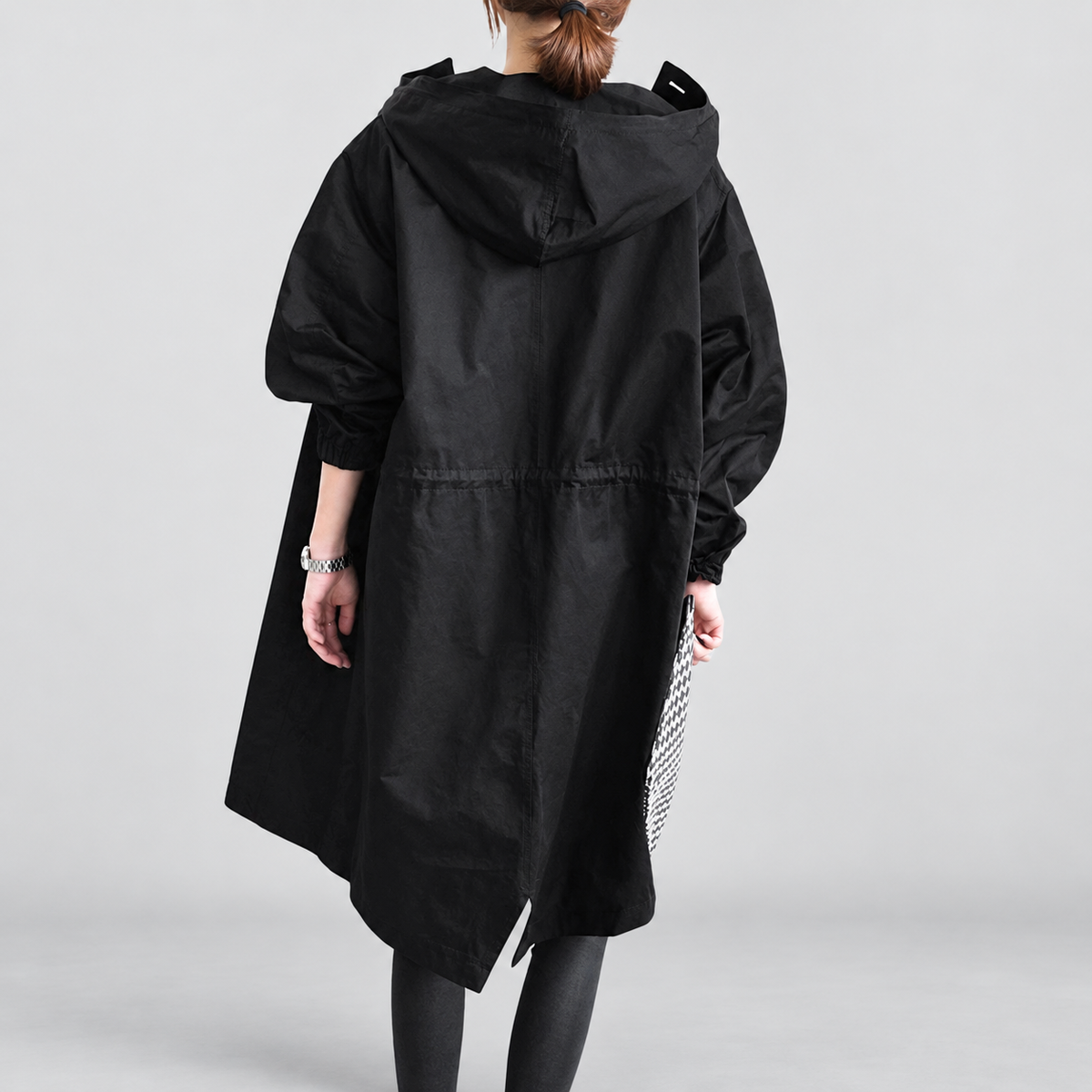 Lenna | Women’s Hooded Oversized Long Trench Coat — product detail 9