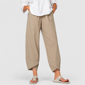 Leonella | Women’s Relaxed Tulip-Hem Pants — Khaki