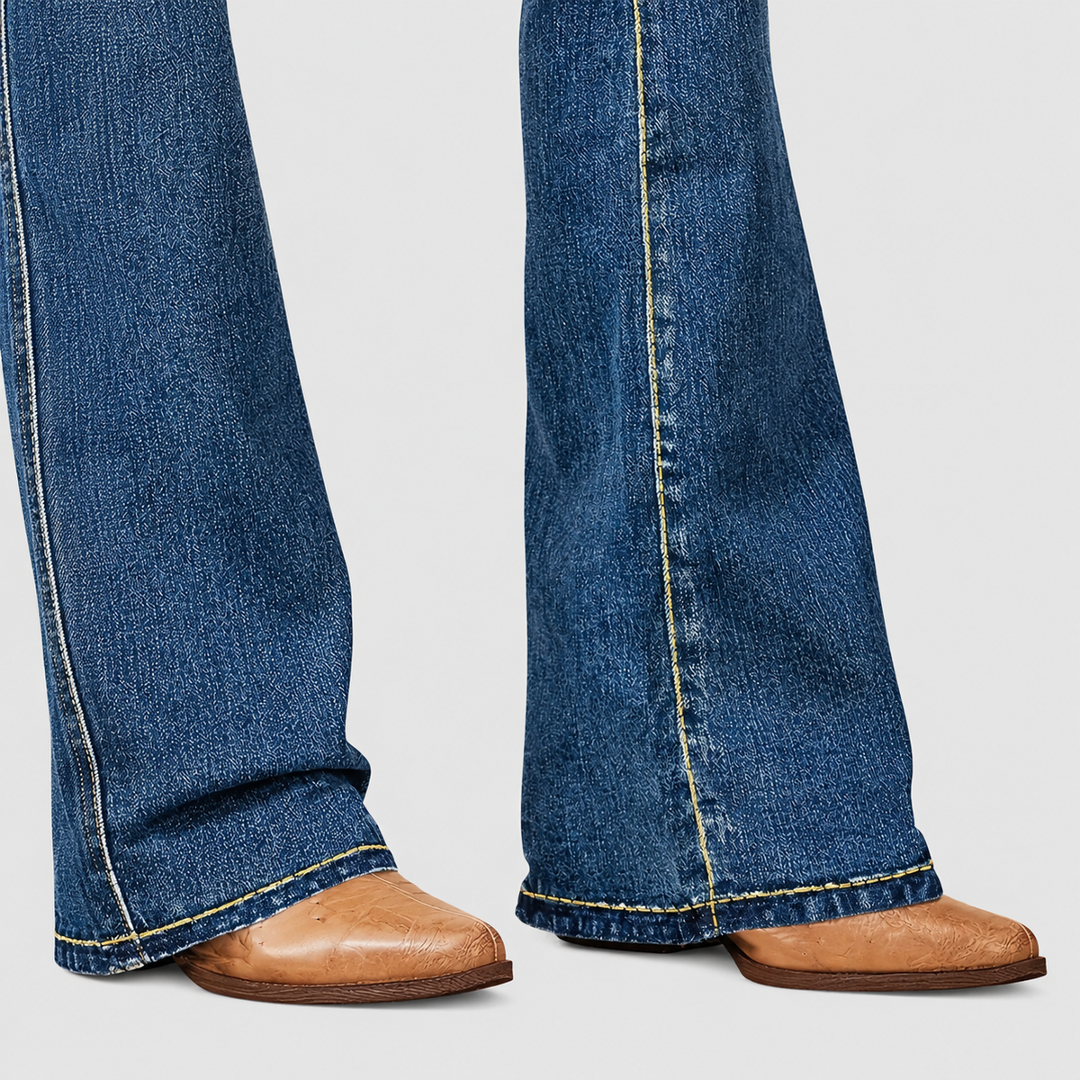 Leora | Women’s Flare Jeans with Double-Button Waist — product detail 8
