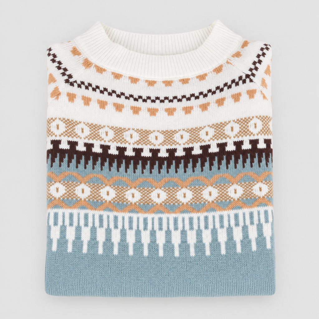 Liesl | Women’s Fair Isle Crew-Neck Sweater — product detail 7
