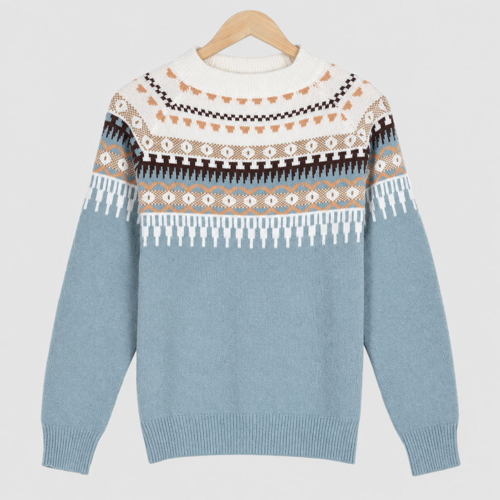 Liesl | Women’s Fair Isle Crew-Neck Sweater — product detail 8
