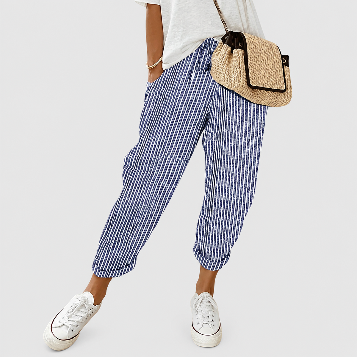 Linella | Women’s Cropped Drawstring Pants — product detail 7