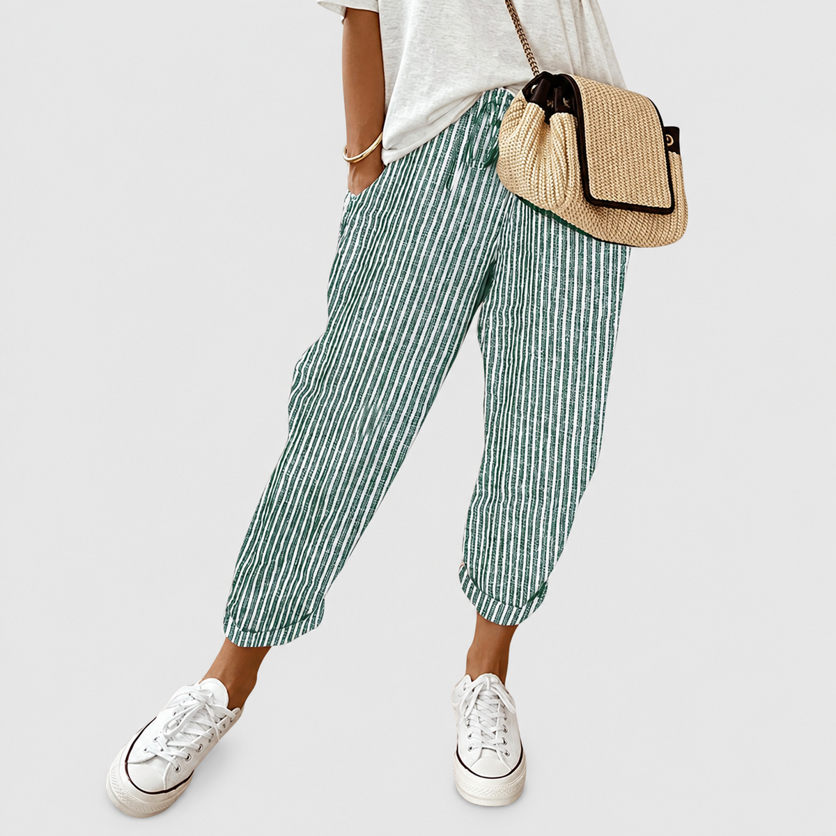 Linella | Women’s Cropped Drawstring Pants — product detail 9