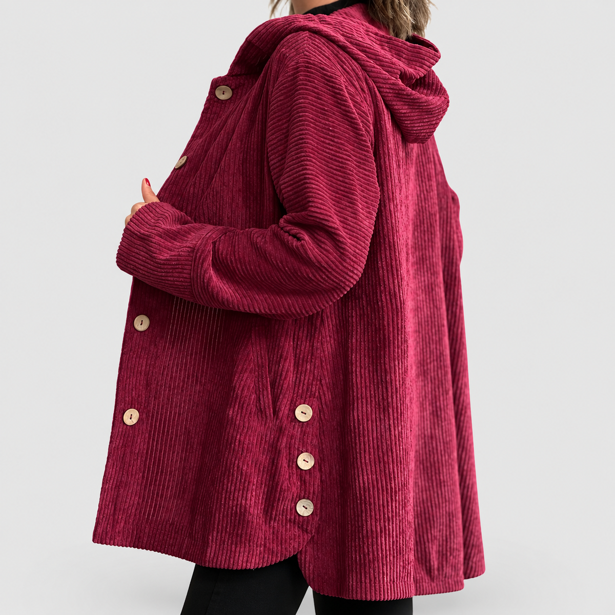 Linnea | Women’s Hooded Button-Front Jacket — product detail 3