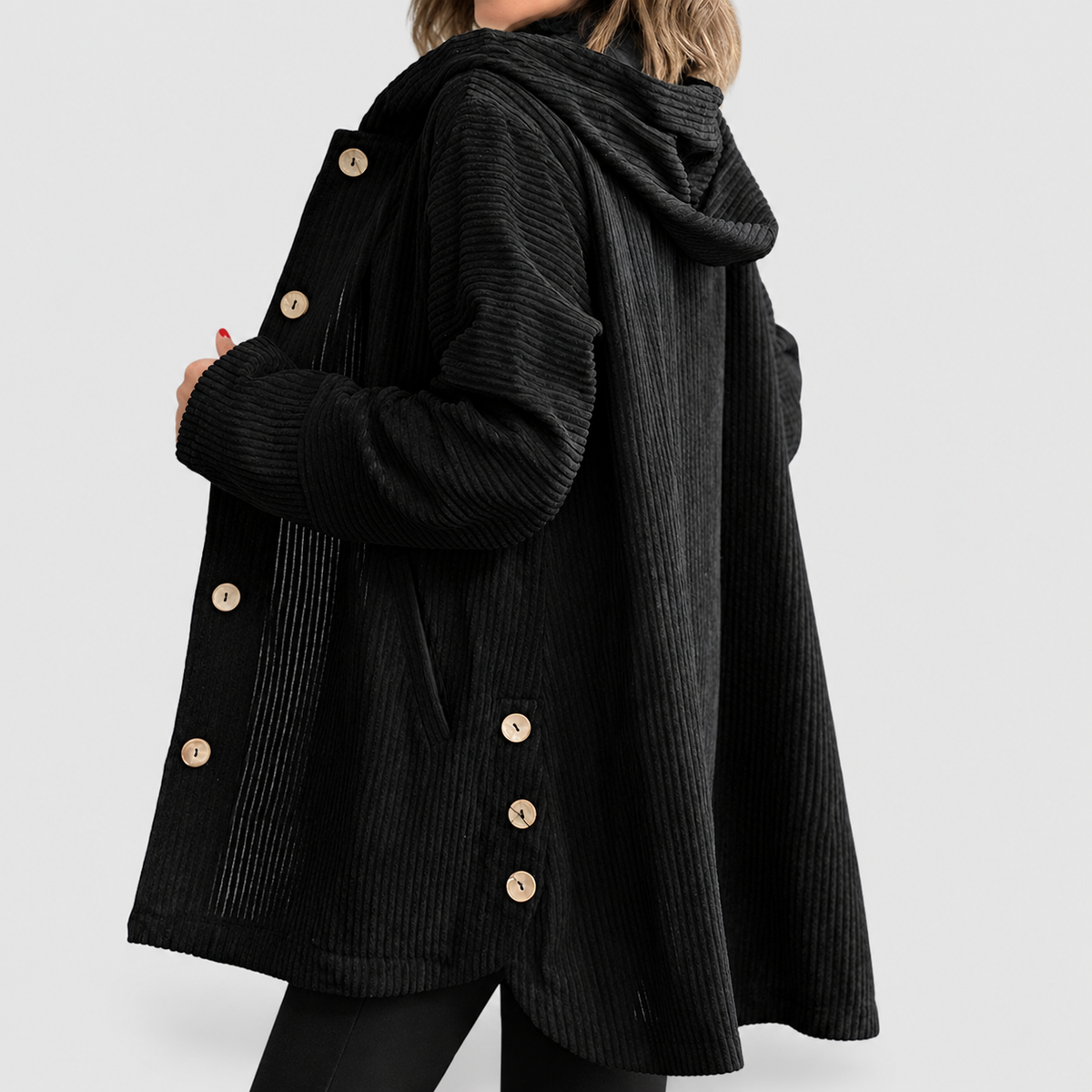 Linnea | Women’s Hooded Button-Front Jacket — product detail 6