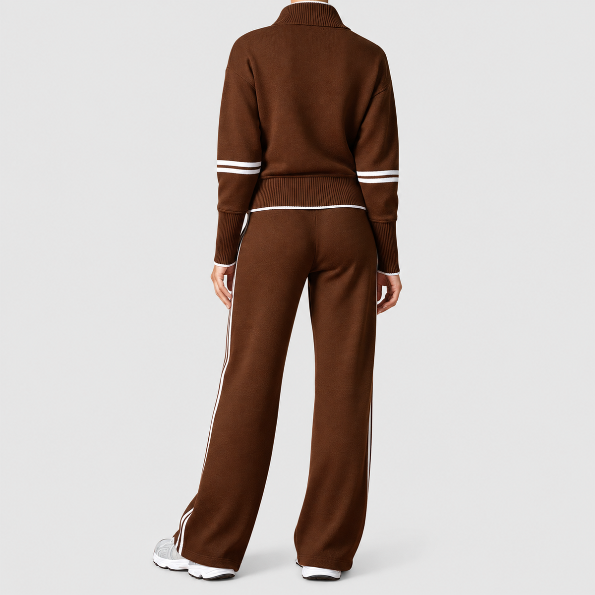 Lorelina | Women’s Quarter-Zip Lounge Set with Wide-Leg Pants — product detail 7
