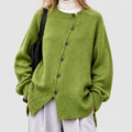 Women's Oversized Asymmetric Outerwear Cardigan — Green