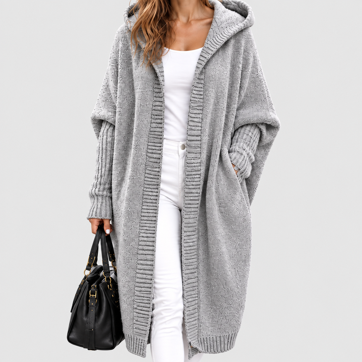 Women's Oversized Hooded Batwing Outerwear — 