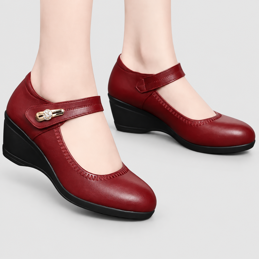 Lydiane | Women’s Strap-Detail Wedge Mary Jane Shoes — product detail 7