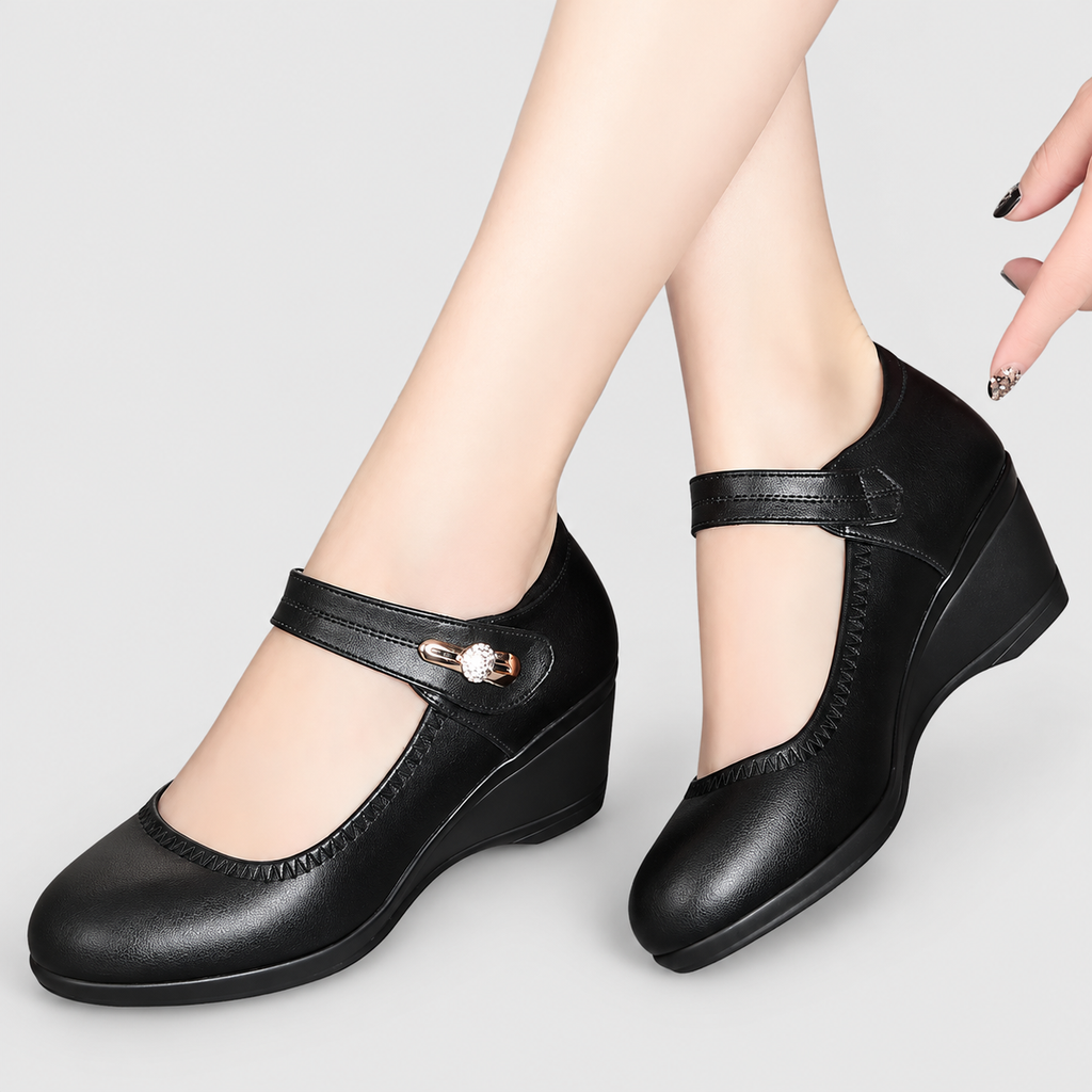Lydiane | Women’s Strap-Detail Wedge Mary Jane Shoes — product detail 9