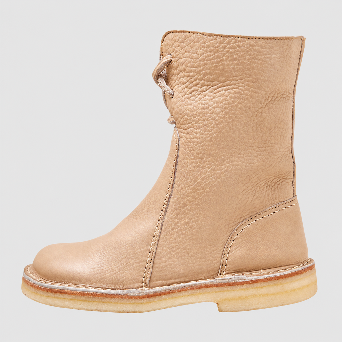 Maelle | Women’s Lace-Up Ankle Boots — Beige