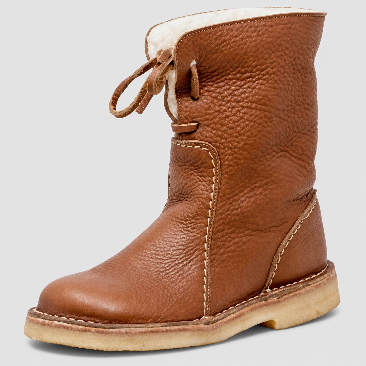 Maelle | Women’s Lace-Up Ankle Boots — Light Brown