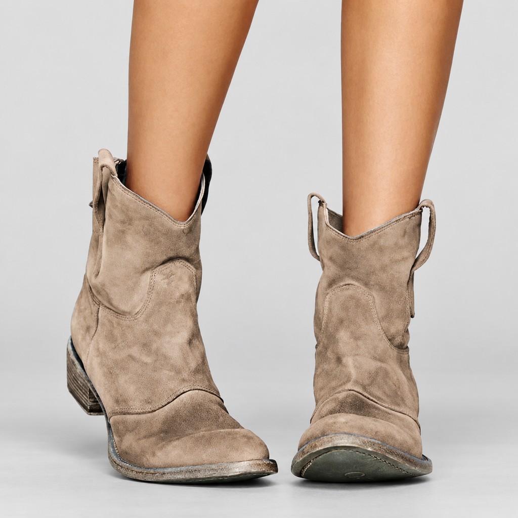 Maeve | Women’s Suede-Look Western Ankle Boots — product detail 2