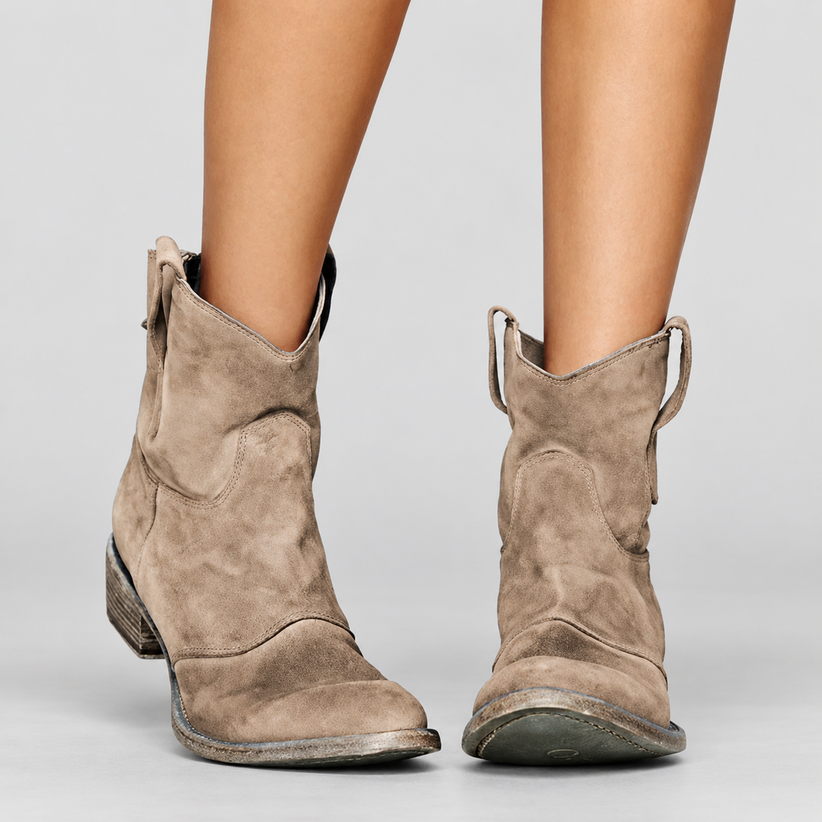 Maeve | Women’s Suede-Look Western Ankle Boots — product detail 2