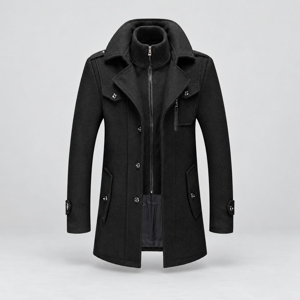 Malcolm | Men’s Winter Coat with Zip-Front Inner Layer — product detail 6