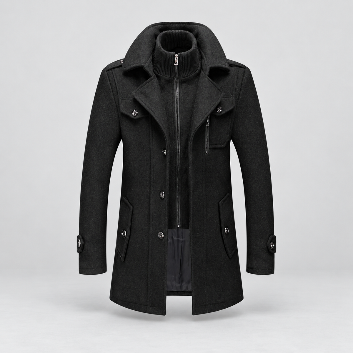 Malcolm | Men’s Winter Coat with Zip-Front Inner Layer — product detail 6