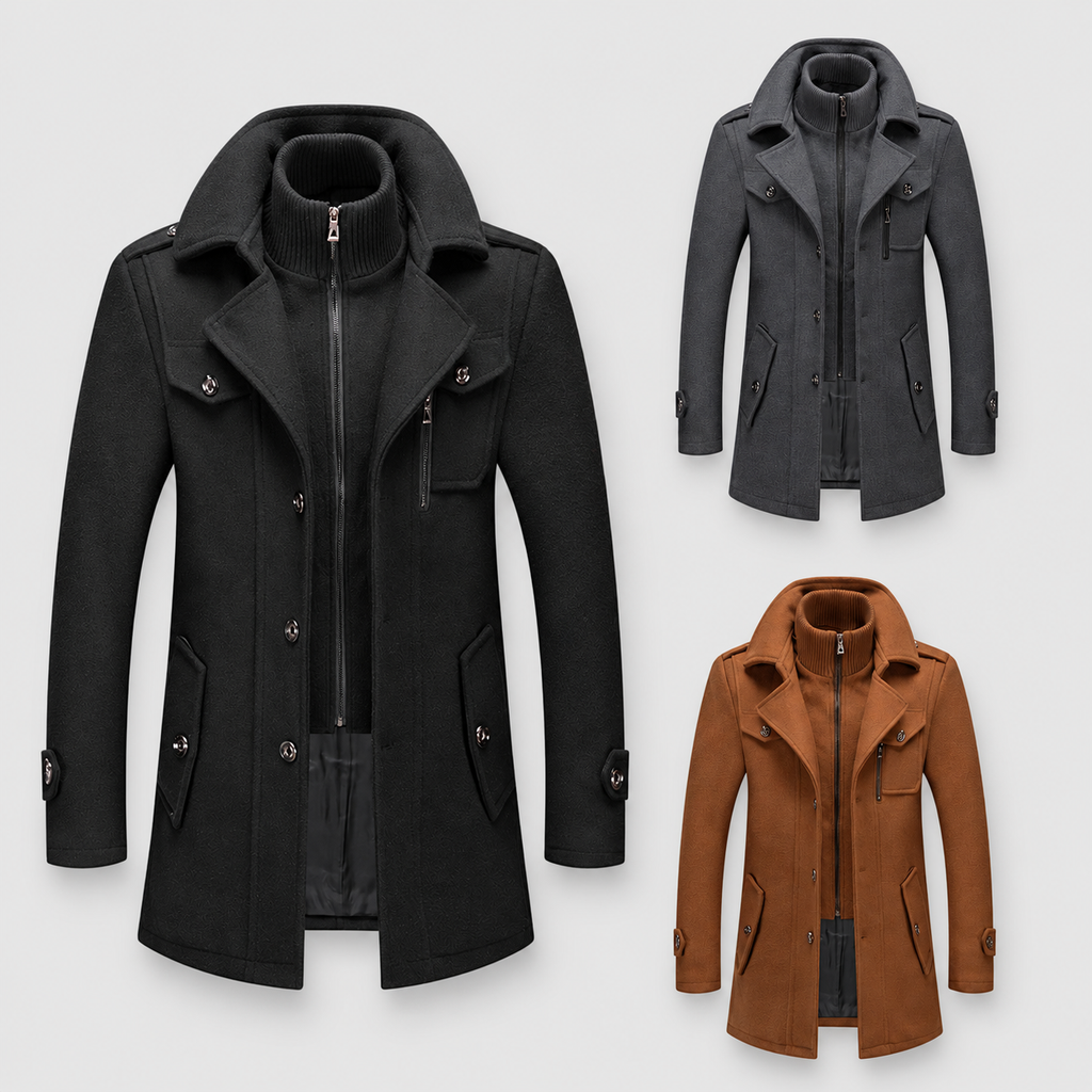 Malcolm | Men’s Winter Coat with Zip-Front Inner Layer — product detail 10