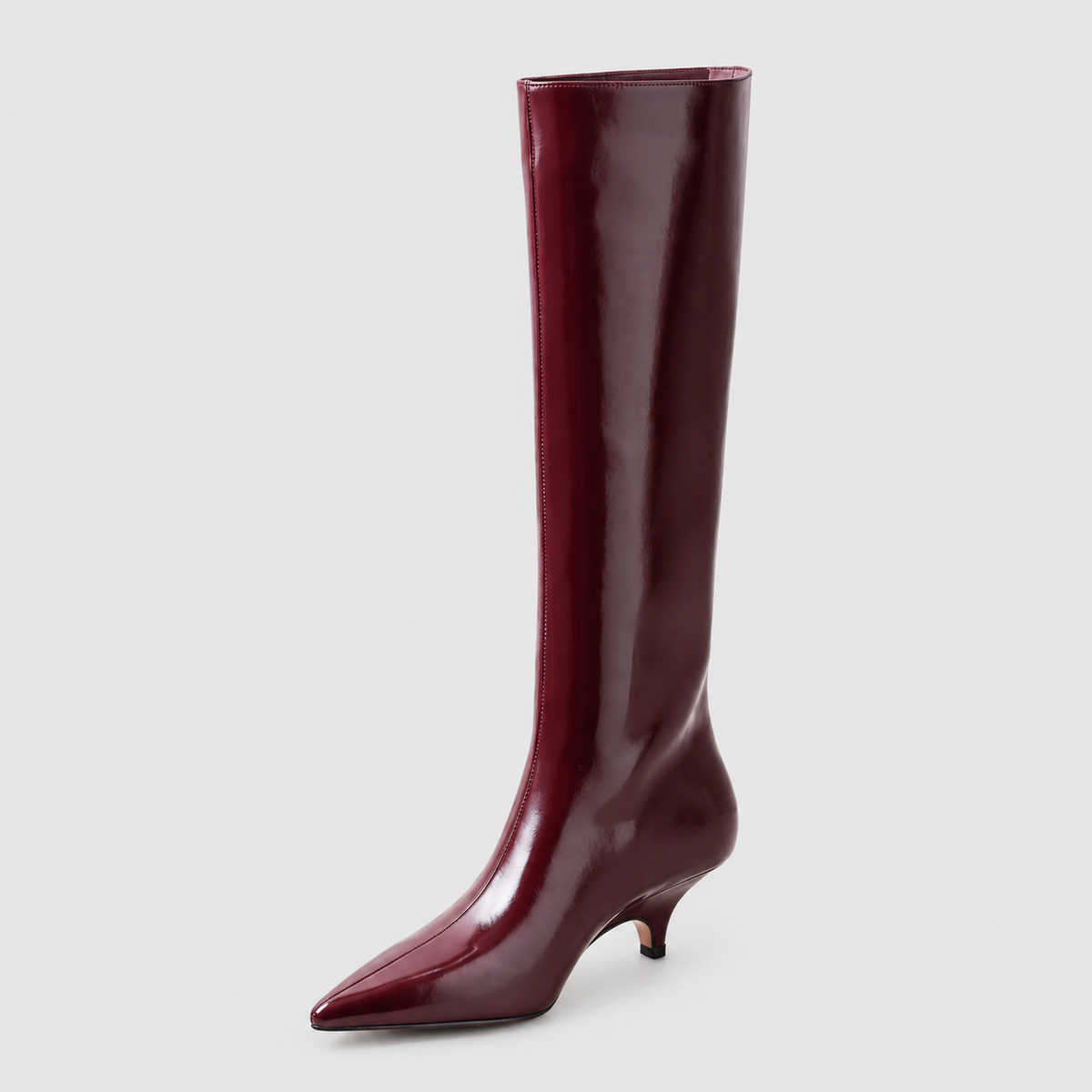 Marceline | Women’s Pointed-Toe Knee-High Kitten-Heel Boots — product detail 2