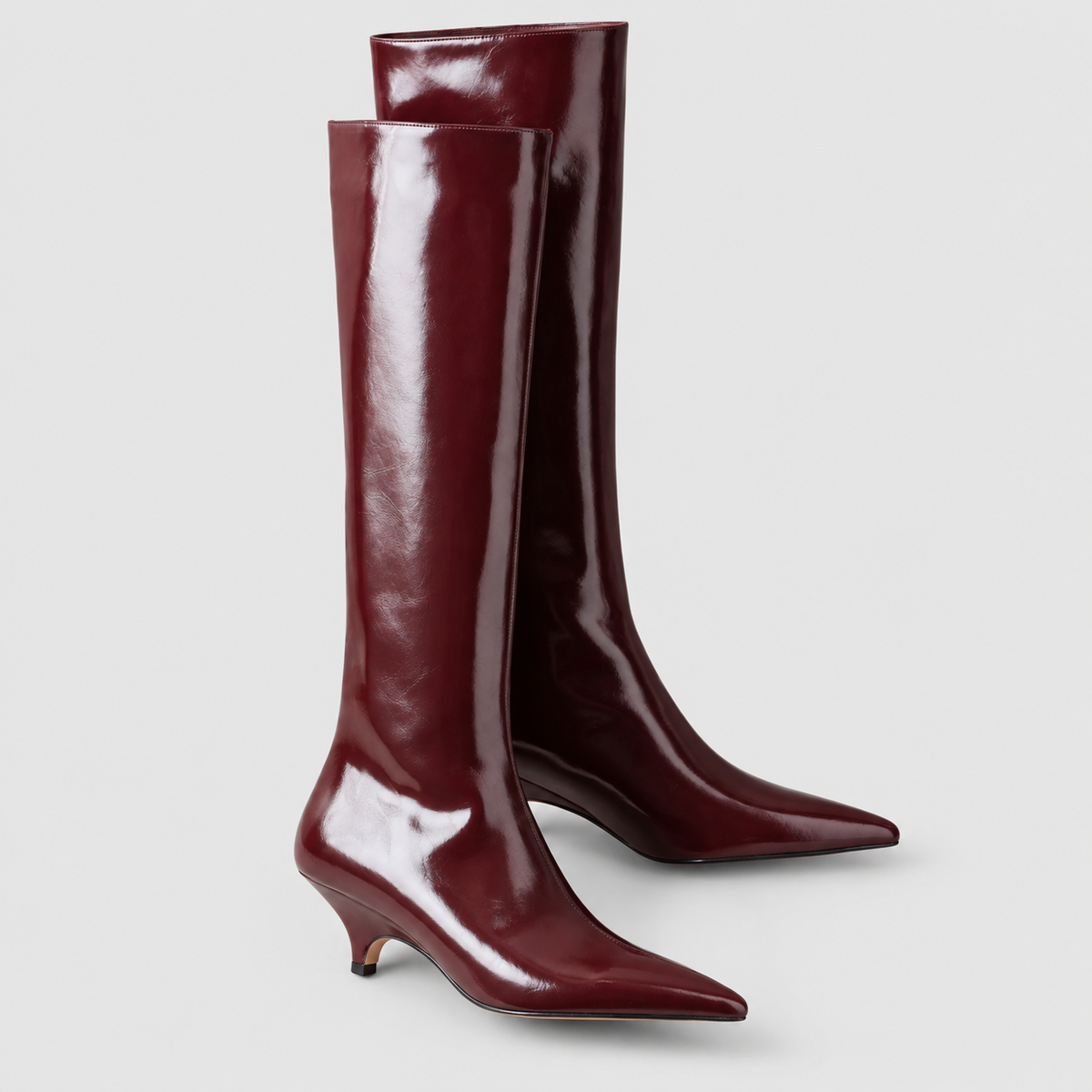 Marceline | Women’s Pointed-Toe Knee-High Kitten-Heel Boots — product detail 3