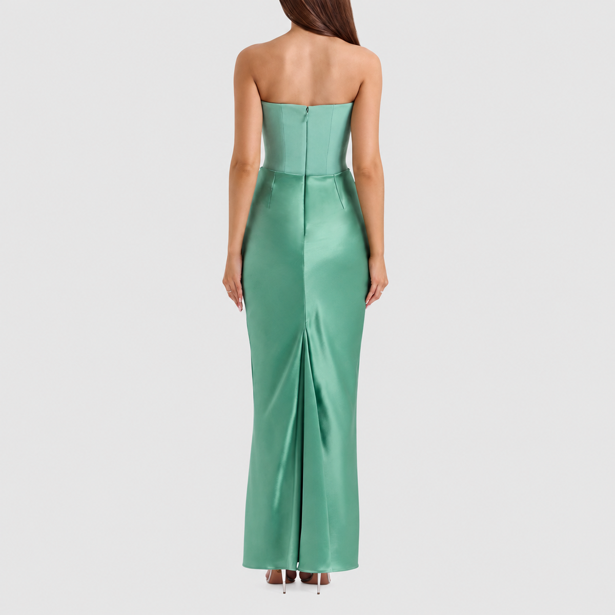 Matilda | Women’s Strapless Satin-Effect Corset Gown — product detail 23