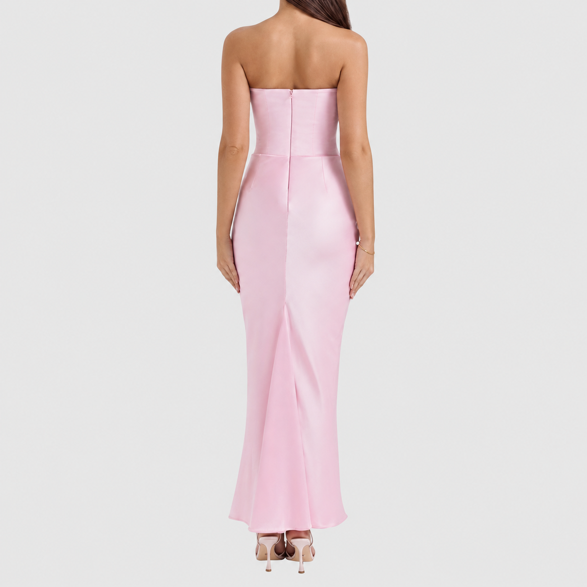 Matilda | Women’s Strapless Satin-Effect Corset Gown — product detail 29