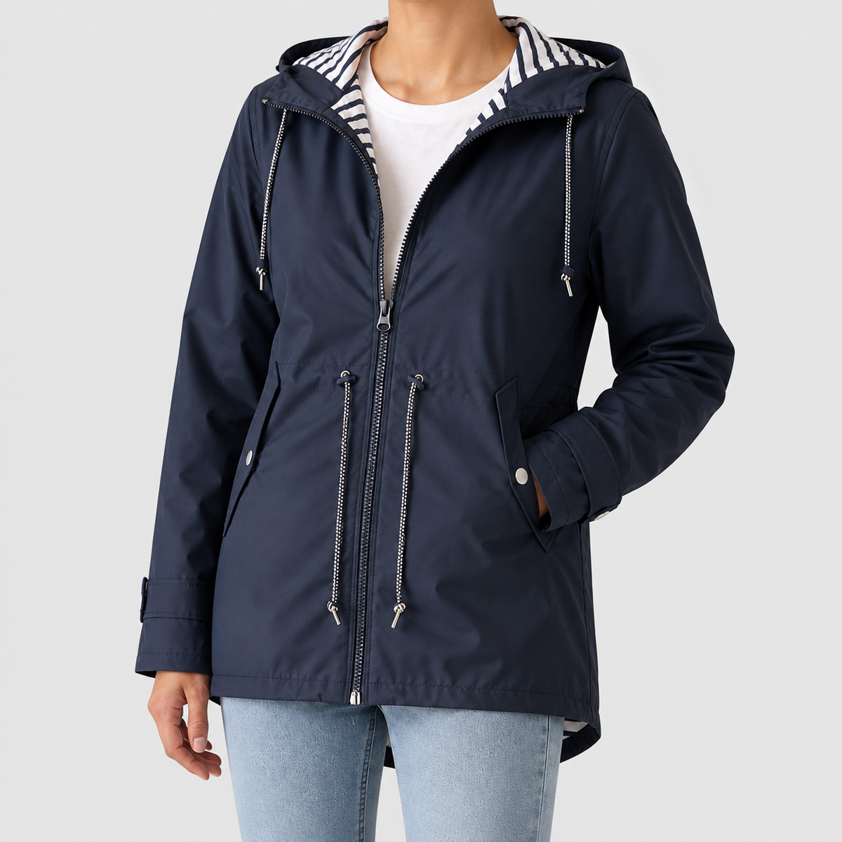 Maudeline | Women’s Lightweight Hooded Rain Jacket — product detail 1