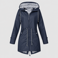 Maudeline | Women’s Lightweight Hooded Rain Jacket — Dark Blue