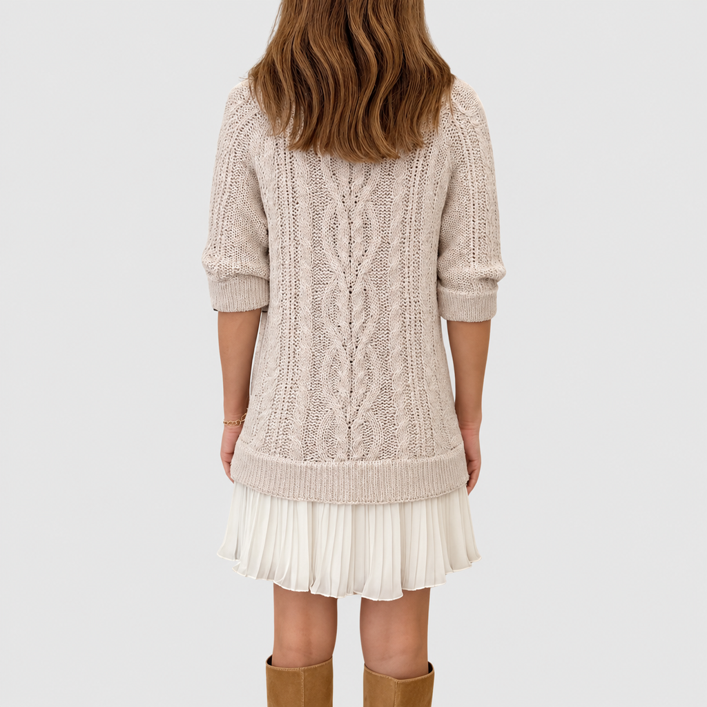 Mirabel | Women’s Cable-Knit Sweater Dress — product detail 12
