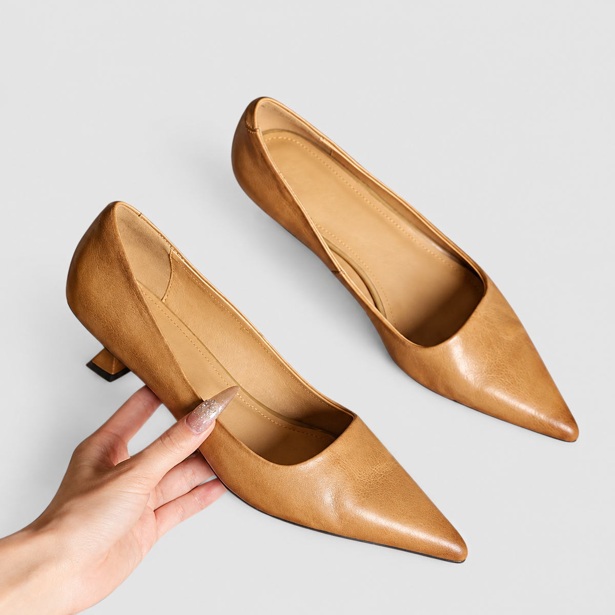 Nerissa-May | Women’s Pointed-Toe Low-Heel Pumps — product detail 10