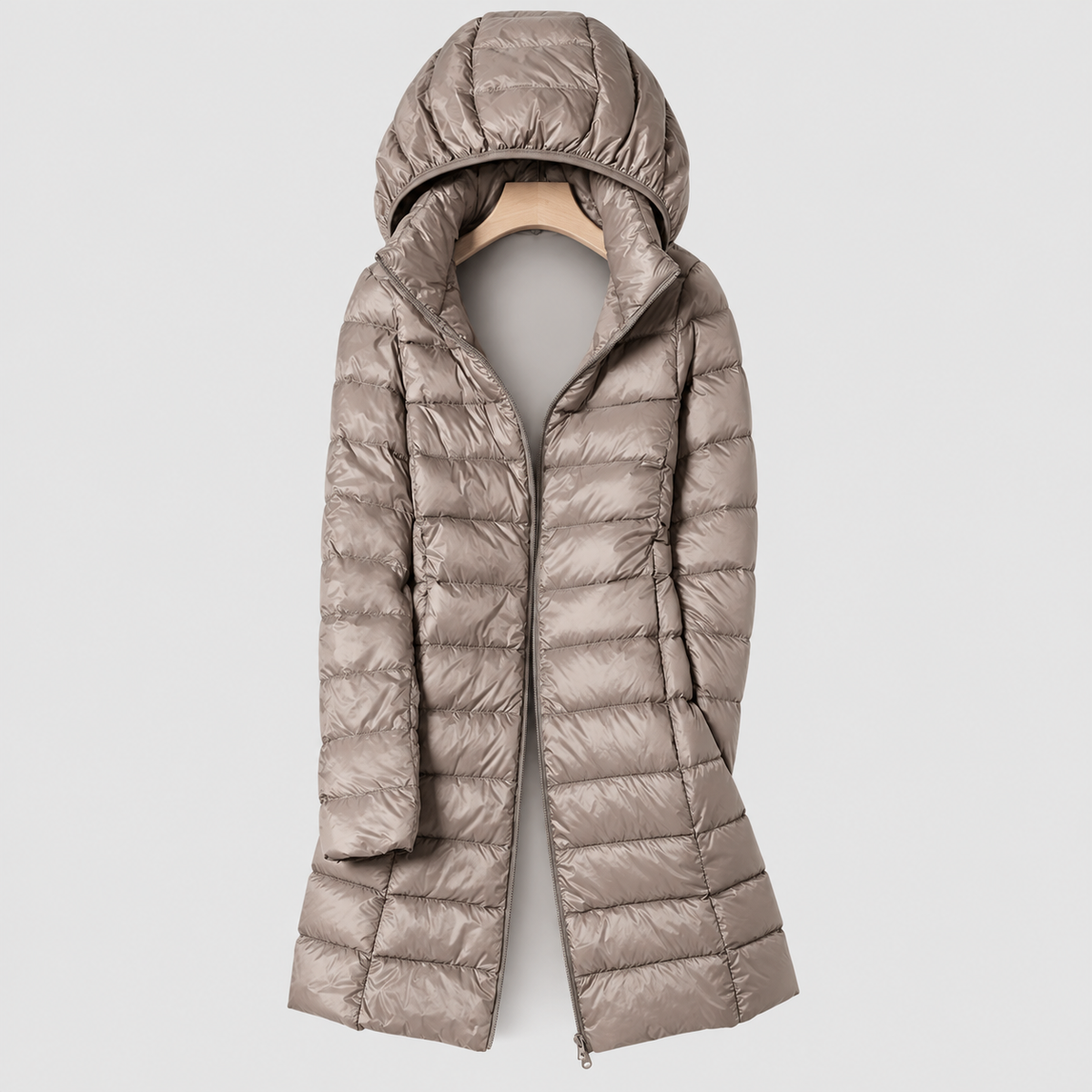 Nerys | Women’s Lightweight Hooded Padded Jacket — Khaki