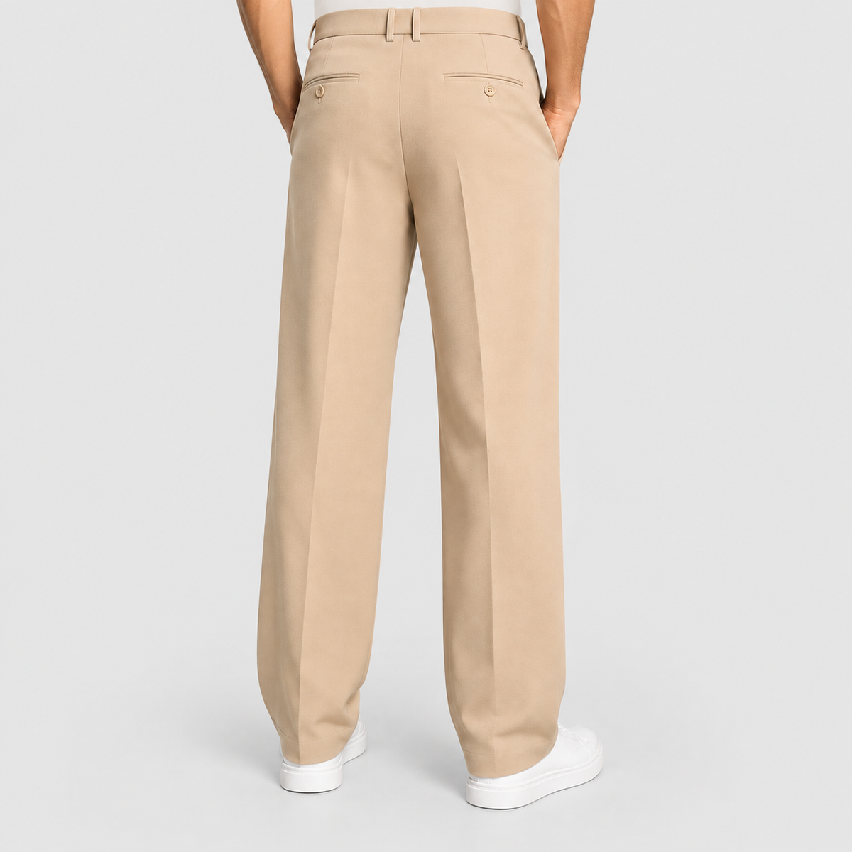 Neville | Men’s Pleated Wide-Leg Trousers with Side Pockets — product detail 2