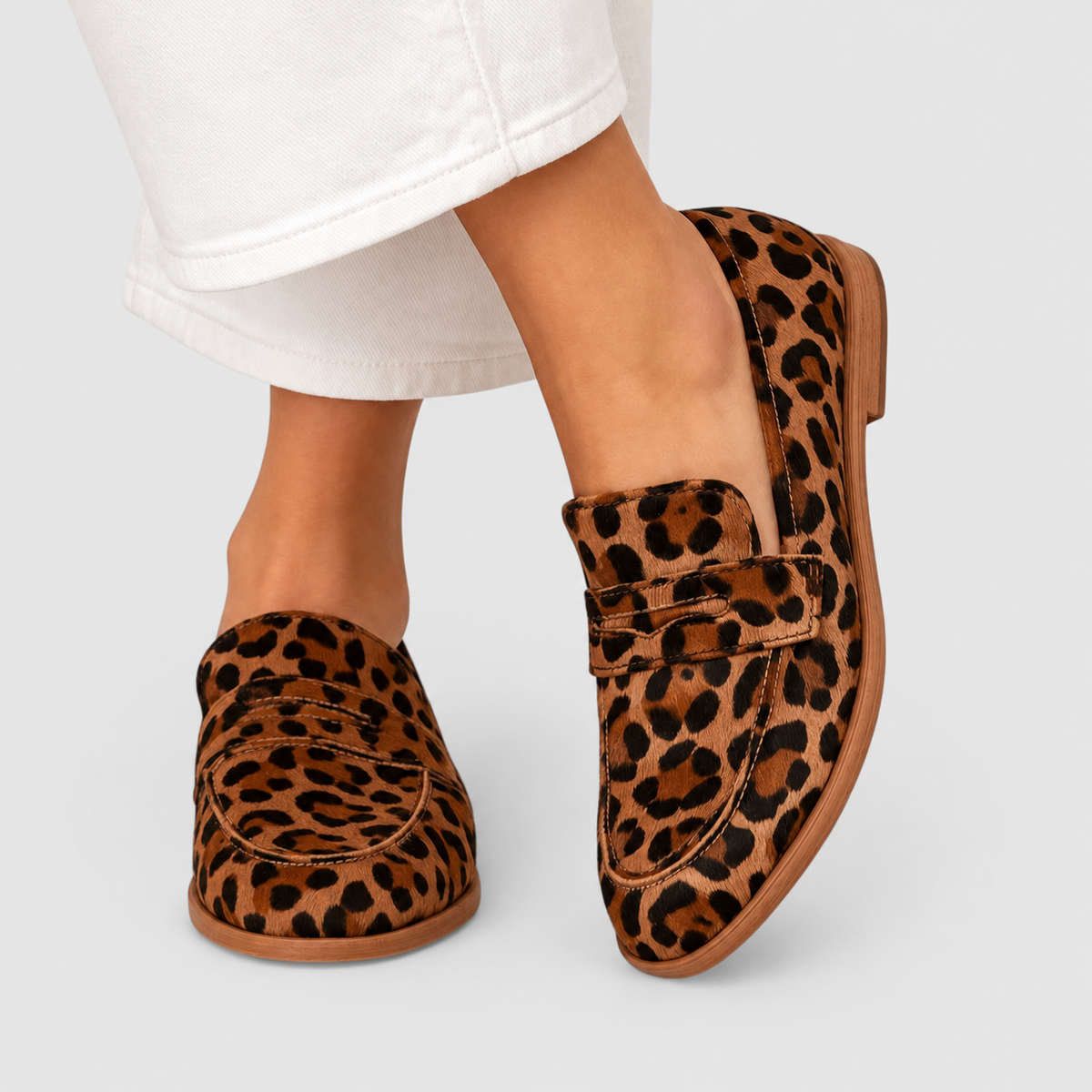 Nicolette | Women’s Leopard-Print Loafers — Leopard