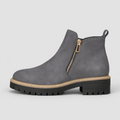 Odelia | Women’s Side-Zip Ankle Boots — Grey