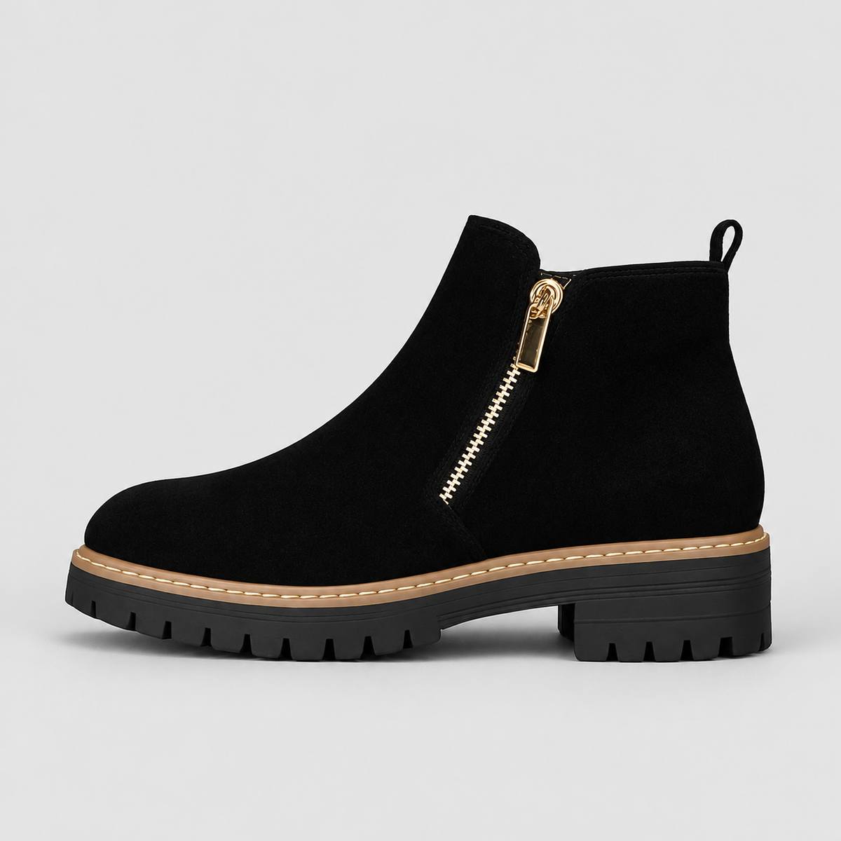 Odelia | Women’s Side-Zip Ankle Boots — Black