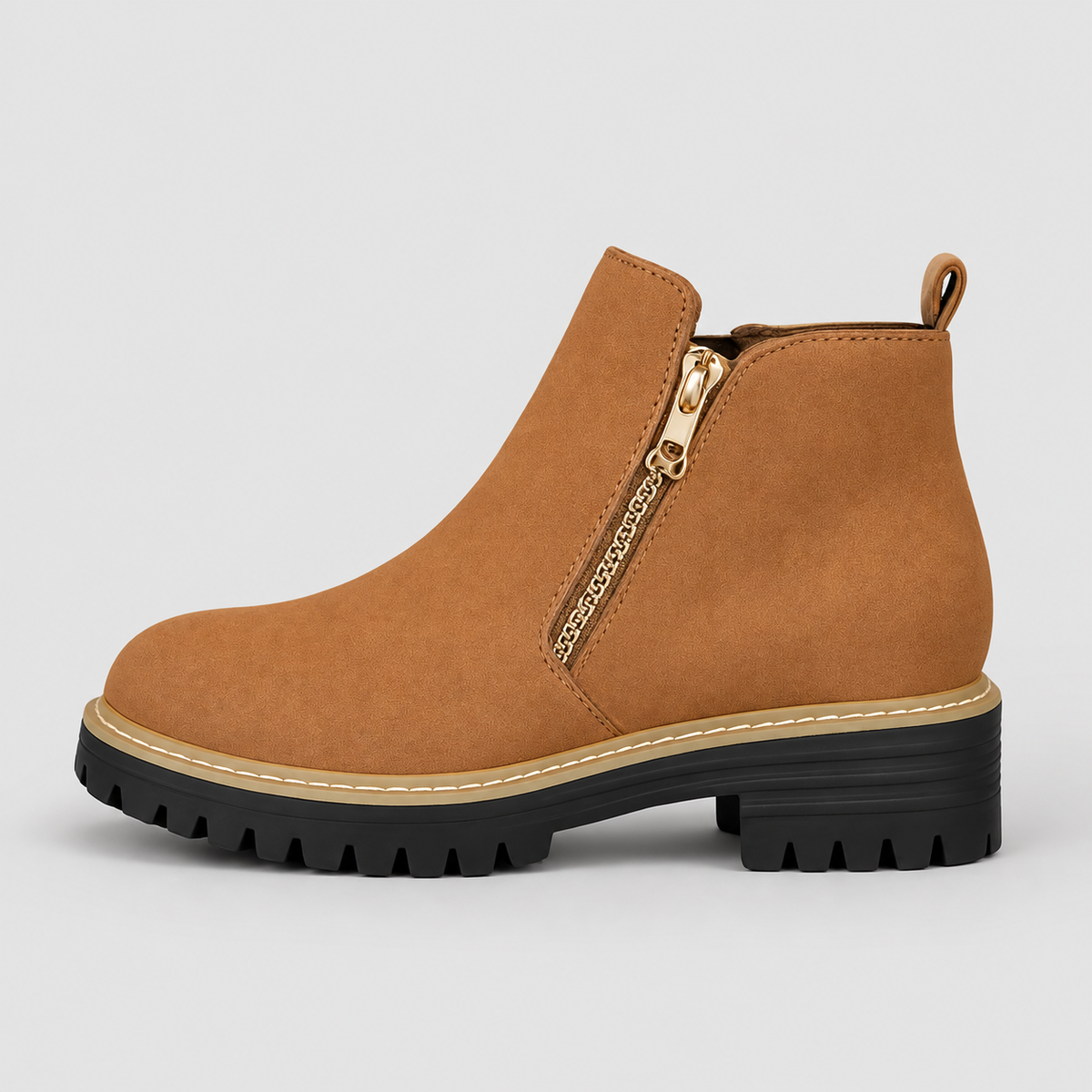 Odelia | Women’s Side-Zip Ankle Boots — Brown