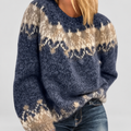 Orla | Women’s Nordic-Pattern Winter Sweater — Blue
