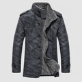 Osbert | Men’s Sherpa-Lined Button-Front Winter Jacket — Rich Grey